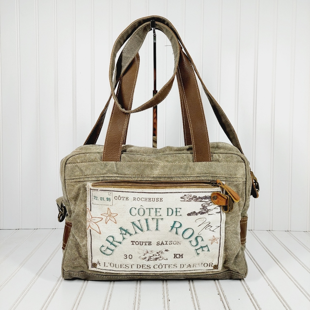 Myra Bag Green and Brown Crossbody Bag